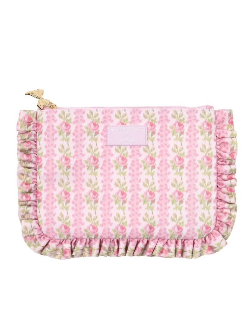 LoveShackFancy × Target Blooming Heirloom Accessory Pouch Strawberry Macaroon